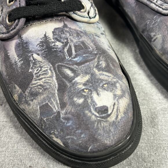 Vans Wolf Pattern Mens Size 9 Low Top Skate Shoes UltraCush Lite Rare - Picture 2 of 9